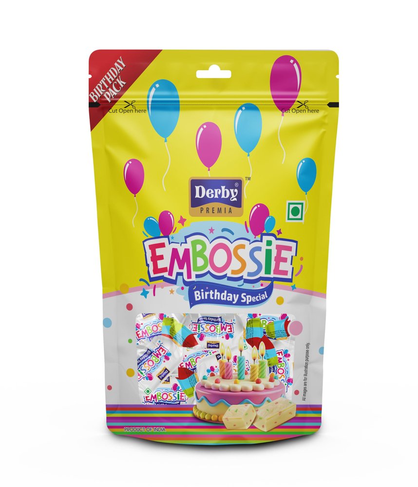 DERBY_FESTIVALS_NEW_LAUNCH_EMBOSSIE_PREMIUM_TOFFEES_100gram_BIRTHDAY_SPECIAL_STANDY_POUCH_PACK_OF_8