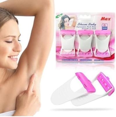 EURO Women's Disposable Plastic Hair Razor & Bikini Shaving Razor For Women- Pack Of 1 (6 Pcs)