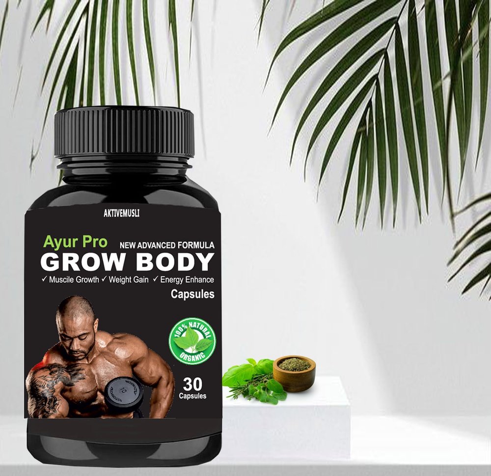 Ayurvedic Supplement Body Growth Copsules For Men & Women Energy Booster 100% Ayurvedic Formula for Healthy Weight Gain