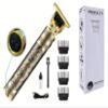 All PEOPLE New Model Professional Hair Trimmer for Men Golden Metal Body, Cordless, 4 Guide Combs, USB Rechargeable,Mens T9 Golden Trimmer Zero Gap Professional Beard & Hair Clipper with Guide Combs & Brush Plastic Gold view 1