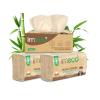IMECO Bamboo Facial Tissue Papers -200 Pulls (Pack of 3), 600 Pulls - 2 Ply, Premium Soft, Biodegradable & Skin Safe, 100% Natural and Ecofriendly, Soft tissue pack view 2