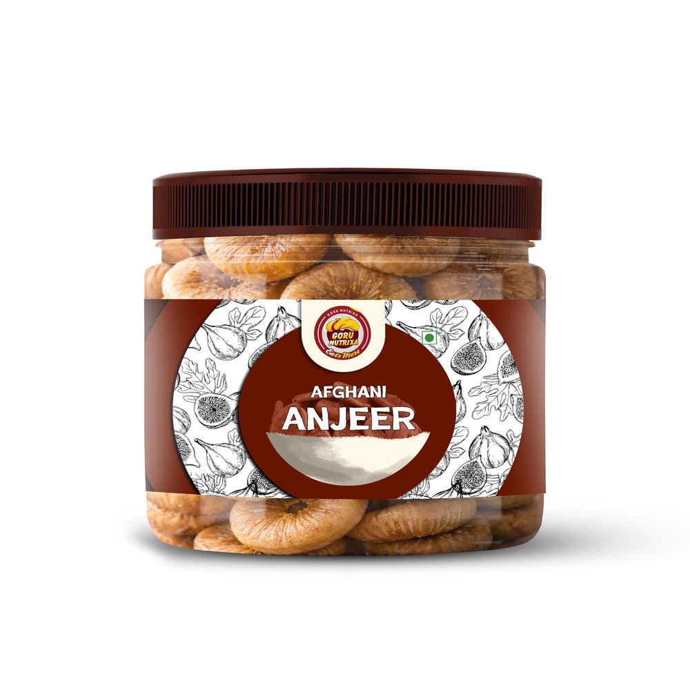 GORU NUTRIXA Natural Premium Afghani Anjeer 1KG | Soft, Juicy Dried Figs Dry Fruit | Rich in Dietary Fiber | No Added Sugar