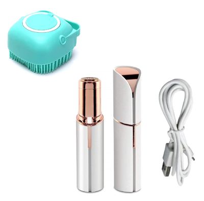 Facial Hair Remover Machine For Women - Face, Chin, Cheek, Eyebrow, Upper Lip Hair Remover, With Facial Tool & USB RECHARGEABLE Epilator Machine for Women Combo-Offer