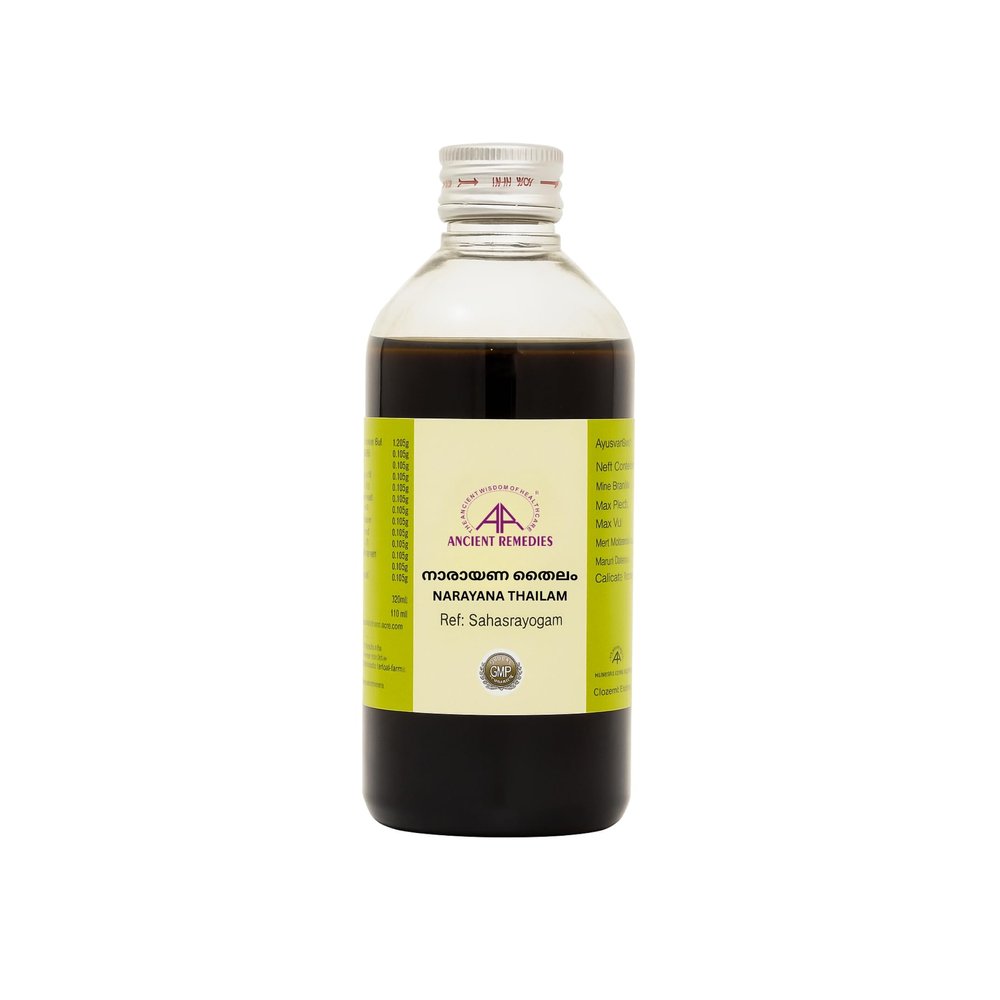 Ancient Remedies Narayana Thailam 200ml | Ayurvedic Pain Relief Oil for Back Pain, Arthritis, Sciatica, Neck & Joint Pain | Muscle Relaxant Oil | GMP Certified