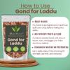 HarviTatva Gond for Laddu Whole | Natural Edible Gum | Dink, Antu, Gaund, Gundar, Tracaganth | Raw Gond for Sweets, Laddus, Panjiri, Ayurvedic Use - 200gm view 4