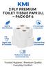 2 Ply Premium Toilet Paper Roll  Pack of 12 | Soft & Absorbent Tissue | Skin-Friendly & Unscented | Septic Safe Bathroom Tissue for Home, Office & Commercial Use view 3