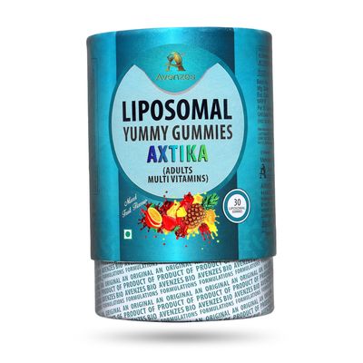 AVENZES Liposomal Yummy Gummies Axtika| Adult Multivitamin| Health & Personal Care| Mixed Fruit Flavor| Chewable Supplement Supports Daily Wellness for Bone, Muscle & Immune Health 30 Gummies
