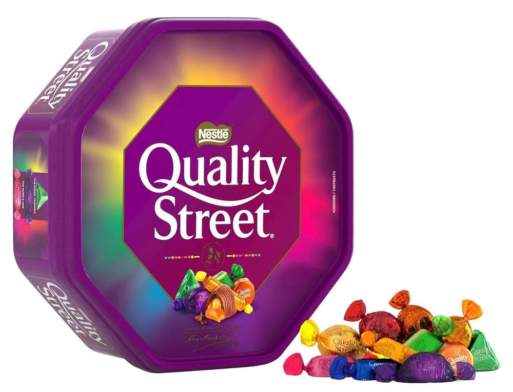Nestls Quality Street Chocolate and Toffee Assortment Tin, Mixed Flavours 550g (From UK)