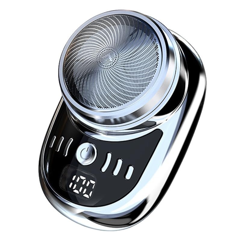 Angeer Mini Electric Shaver For Men Portable Travel Rechargeable Small Shaving Device With Steel Head- Grey