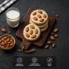 BakeHeart Almond Cookies Biscuit | Badam | Eggless Bakery Biscuit | Crunchy & Buttery | Made with Ghee & Butter | Perfect Tea-Time & Coffee Snack | 200g Pack view 3