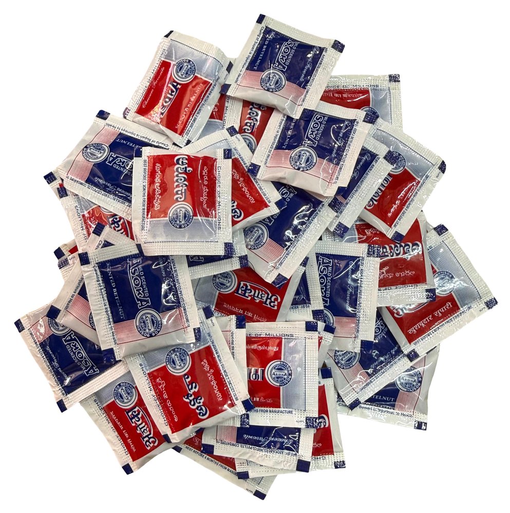 Asokas Supari | Asokas Special Flavoured BetelNuts | Pakku | Mouth Freshener | Adike | Thamboolam Purpose | A++ Grade, Pack of 43 Sachets (43 Sachets, 2, count)