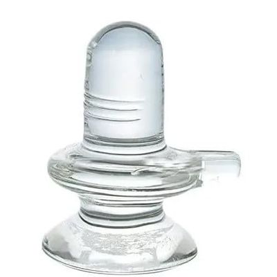 100% Certified Prabanja's Pure Sphatik Shivling | Crystal Shiva Lingam for Pooja | Religious AAA Quality Pure Sphatik Shivling | Gangajal and Chandan (Size 10 x 7 x 6.5 Cm, 80 to 100 Gram)