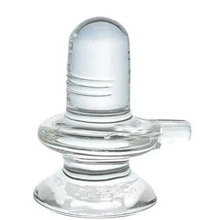 100% Certified Prabanja's Pure Sphatik Shivling | Crystal Shiva Lingam for Pooja | Religious AAA Quality Pure Sphatik Shivling | Gangajal and Chandan (Size 10 x 7 x 6.5 Cm, 80 to 100 Gram)