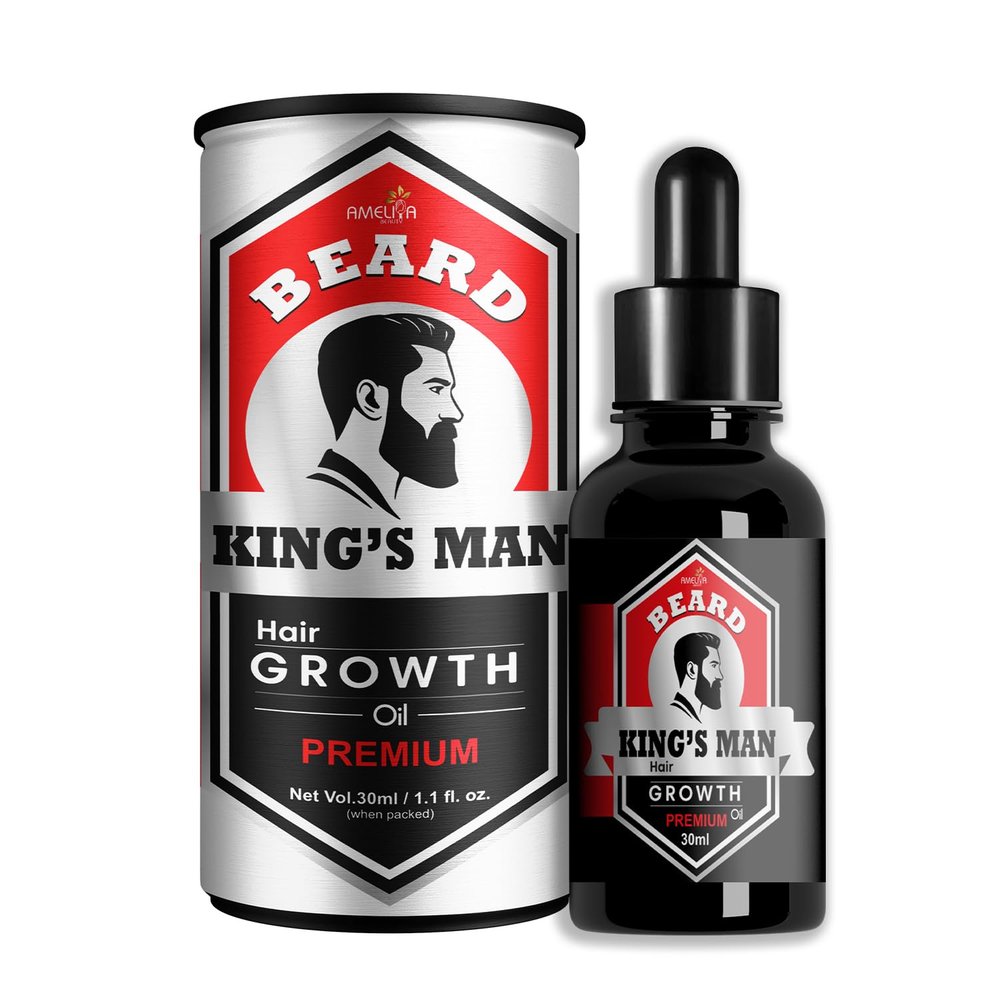 Ameliya Beauty Beard Oil for Men Fast Growth-30ml | Beard Softener and Shiner | Natural look, Thicker & Longer Beard, Fix Uneven & Patchy Beard | it's Trusted Beard Growth Oil