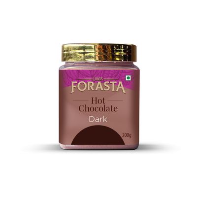 Lobo's Forasta Dark Hot Chocolate | 200g | Dark Cocoa Thick Beverage | Cafe Styled | 50% Cocoa