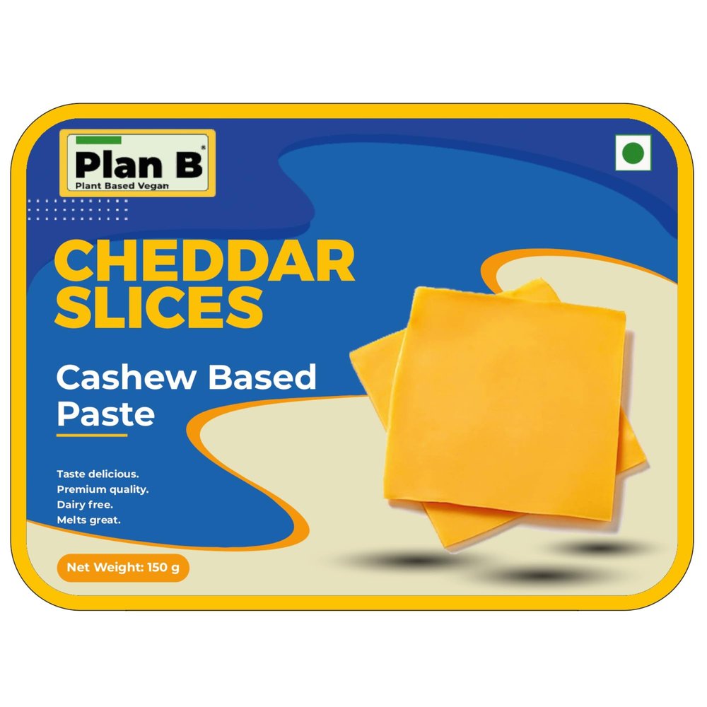 Plan B Plant-Based Cheddar Cheese Slices 150g | Vegan, Dairy-Free, Lactose-Free, Gluten-Free | Ideal for Sandwiches, Burgers & Grilled Cheese | Rich & Creamy Vegan Cheese Alternative
