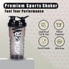Athlor Shaker for Gym  Leak-Proof Lid & Cap, 700ml BPA-Free Food Grade Protein Shaker Bottle, Gym Shaker for Men & Women, Gym Protein Shaker Bottle, Shaker Bottles, Color: Black view 2