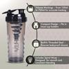 Athlor Shaker for Gym  Leak-Proof Lid & Cap, 700ml BPA-Free Food Grade Protein Shaker Bottle, Gym Shaker for Men & Women, Gym Protein Shaker Bottle, Shaker Bottles, Color: Black view 3