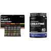 Carbamide Forte Plant Protein Powder - Pack Of 20 & Creatine Monohydrate Unflavoured Powder - 83 Servings - 250g view 1