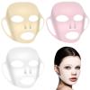 3 PCS Silicone Face Mask, Reusable Sheet Mask Cover for Skincare, Premium Silicone Face Mask Holder Prevents Essence Evaporation, Pink Transparent Gold Set for Women view 1