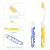 ANSHRIT Foldable Travel Toothbrush, Portable Soft Bristles Toothbrushes Adults Size Collapsible Medium Bristle Brushes Individually Wrapped Good for School Hiking Camping.(Pack Of 1) view 2