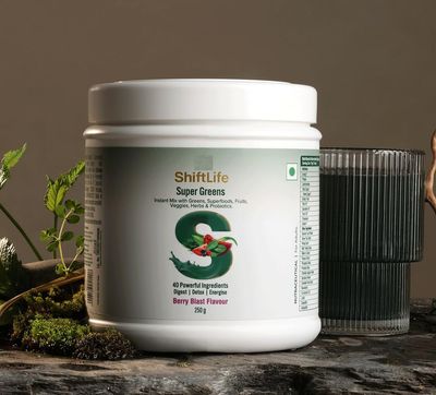 ShiftLife Super Greens Instant Mix Powder With Greens, Superfoods, Fruits, Veggies, Herbs & Probiotics- 250GM