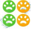 Lovelyduo 4 Pack Washing Machine Hair Remover Balls  Reusable Silicone Pet Fur & Lint Catcher for Laundry, Floating Hair Removal Device for Dogs & Cats Clothes Dryer & Washer (Green & Orange) view 1