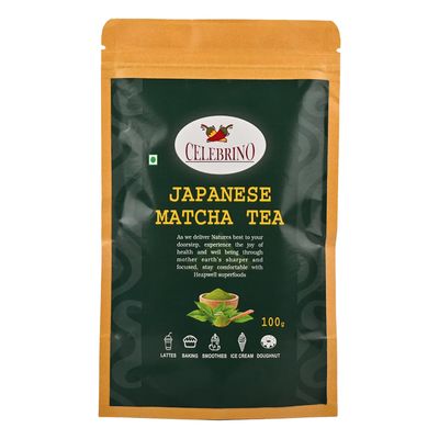 Celebrino Premium Japanese Matcha Green Tea Powder 100g (60 Servings) | Sourced from Shizuoka, Japan | Ceremonial Grade, Uji Kyoto, Antioxidant Rich