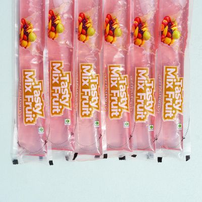 ICY POPPS Edible Ice Pops | Refreshing Flavour of Tasty Mixed Fruit | Gluten-Free with Added Vitamin C | Frozen Treat for Kids | Pack of 24