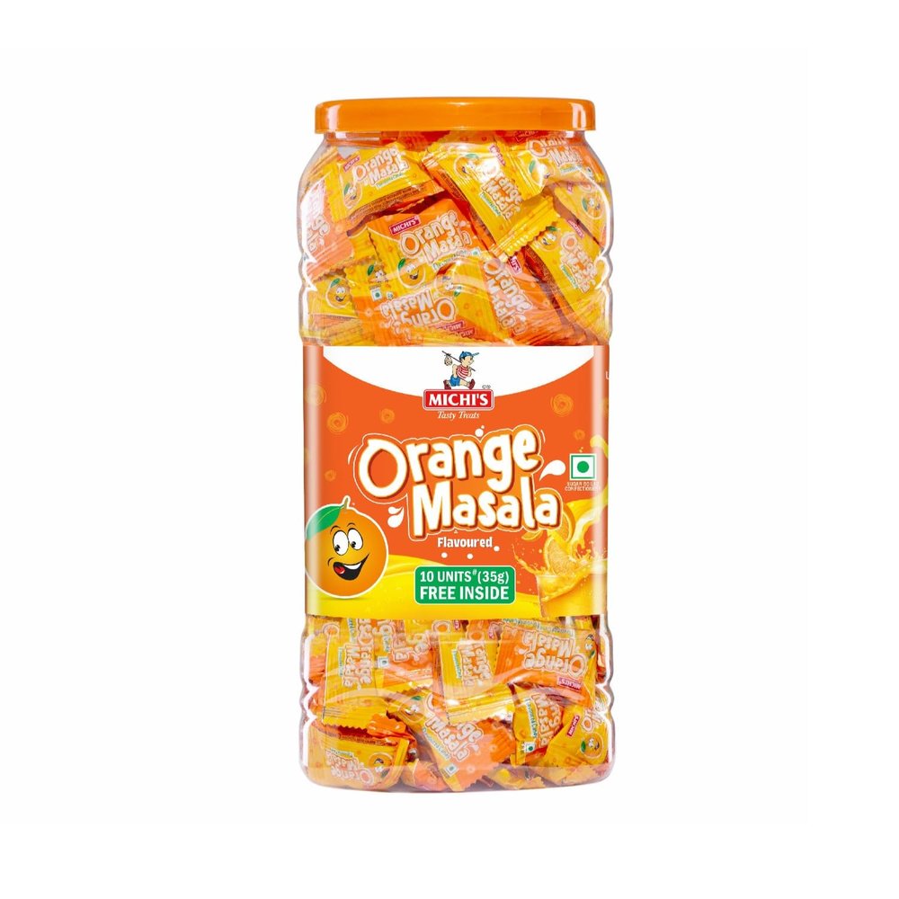 Michi's Candy Small Jar - 250 Pieces (Orange Masala)