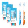 Amazon Basics Orbit Toothbrush for Adults, Multicolour | 12-Count (4 3 Packs) | Soft Polished Bristles for Cavity Protection, Deep Cleaning & Gentle Gum Care | Made in India view 1