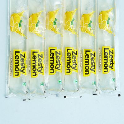 ICY POPPS Edible Ice Pops | Refreshing Flavour of Zesty Lemon | Gluten-Free with Added Vitamin C | Frozen Treat for Kids | Pack of 24