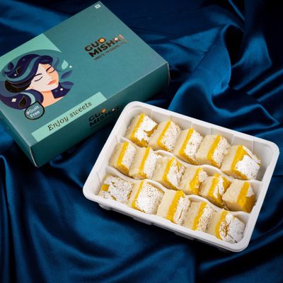 Nariyal Barfi 400g | Premium Coconut Mithai with Milk & Kesar | Sweetened with Mishri | No Refined Sugar | Healthy Indian Sweets | Festive Gift Box for Adults & Kids | MAP Packed for Freshness & Long Shelf Life