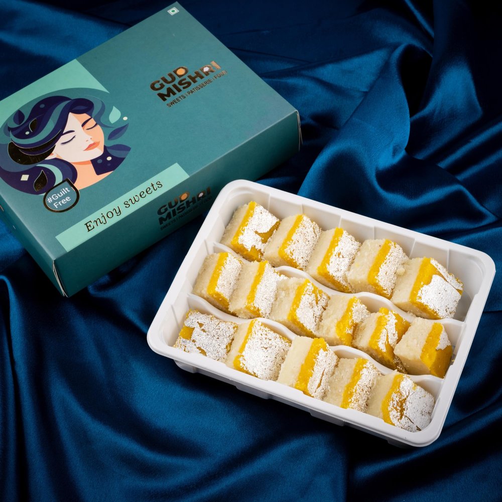 Nariyal Barfi 400g | Premium Coconut Mithai with Milk & Kesar | Sweetened with Mishri | No Refined Sugar | Healthy Indian Sweets | Festive Gift Box for Adults & Kids | MAP Packed for Freshness & Long Shelf Life