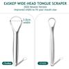 COZORA 2 Pcs Stainless Steel Tongue Cleaner Scraper with Case  Medical Grade Tongue Scrapers for Adults And Kids  Removes Bad Breath, Promotes Oral Hygiene And Fresher Breath view 2
