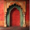 bague Backdrop Cloth for Decoration Peacock Feathers Decoration Design Photo Backdrop Cloth for Background Curtain 8x5 Feet (Doorway Arch) view 1