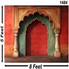 bague Backdrop Cloth for Decoration Peacock Feathers Decoration Design Photo Backdrop Cloth for Background Curtain 8x5 Feet (Doorway Arch) view 2