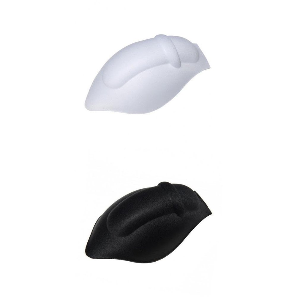 bnf 2 Pcs Men's Underwear Enhancer Bulge Pad | Invisible Sponge Cushion Inserts for Trunks & Swim Shorts | Soft Polyester for Enhanced Confidence & Protection | White & Black 14.5x9.5x4.5cm