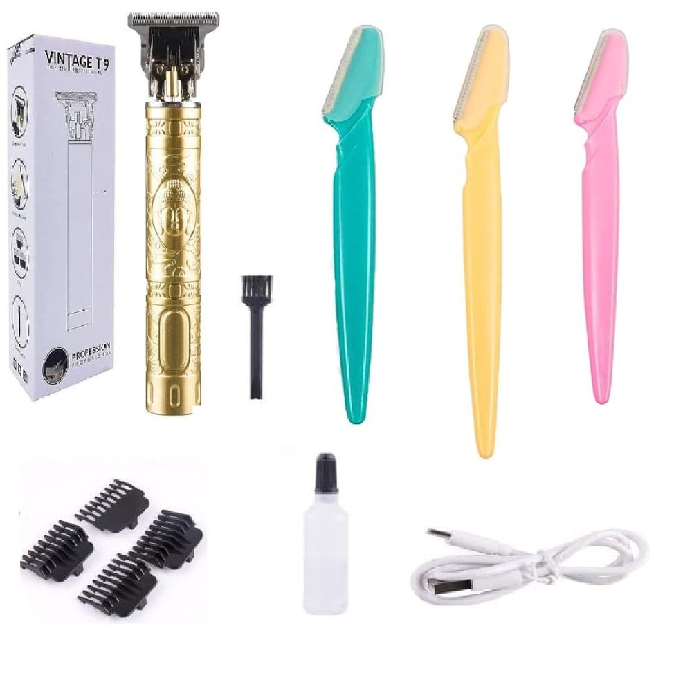 Hair Trimmer,Electric Shaving Machine,Adjustable Blade Clipper,trimmer for men,Body Trimmer,Trimmer Men Beard,Trimmers for man,Professional Shaver For Men T-9261 With Women Reusable Face Razor | Eyebrow & Facial Hair Removal Razor