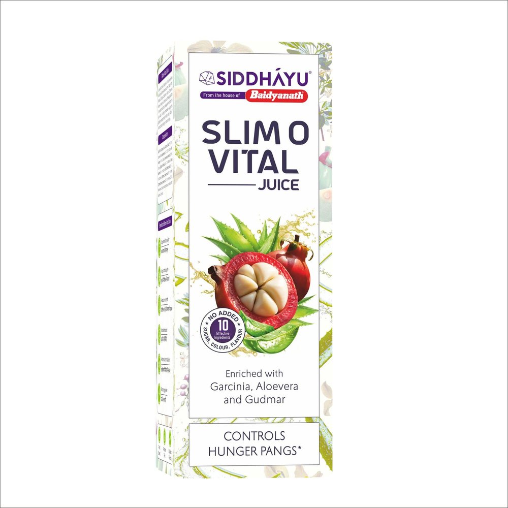 Baidyanath Asli Ayurved Slimo Vital Juice | Blend of Garcinia, Aloe Vera & Gudmar | Supports Metabolism & Digestive Wellness | Natural Ingredients | 1000 ml
