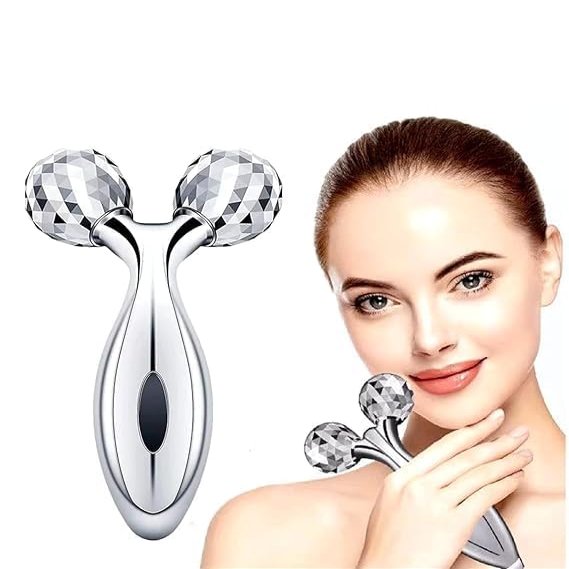 LepdoCart 3D Facial & Body Massager Roller for Skin Tightening, Wrinkle Reduction, and Lymphatic Drainage, Portable Anti-Aging Face Roller for Daily Use (Multicolor).