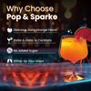 Boostiq Pop & Spark Effervescent Tablets | Zesty Orange | Glitter Mocktail & Cocktail Mixer | Fizzy Sparkling Drink Tablets | Skinny Burst | Party & Wellness Supplement | 10 Tablets view 4