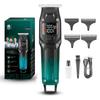 Beard trimmer and hair clipper for men with LED display, stainless steel self sharpening blades, turbo powered motor, adjustable length combs, USB fast charging view 1