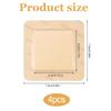 4PCS Waterproof Bandage, Bed Sore Dressing, Silicone Foam Dressing 7.5x7.5cm Wound Dressing with Border Adhesive Waterproof Central Ultra Absorbent-Foam (1.7X 1.7Inch) Square Waterproof Silicone Wound Bandage view 2