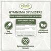Biotic Natural Gymnema Sylvestre Capsules Extract 500mg - Organic Gudmar Capsules - 60 Veg Capsules view 4