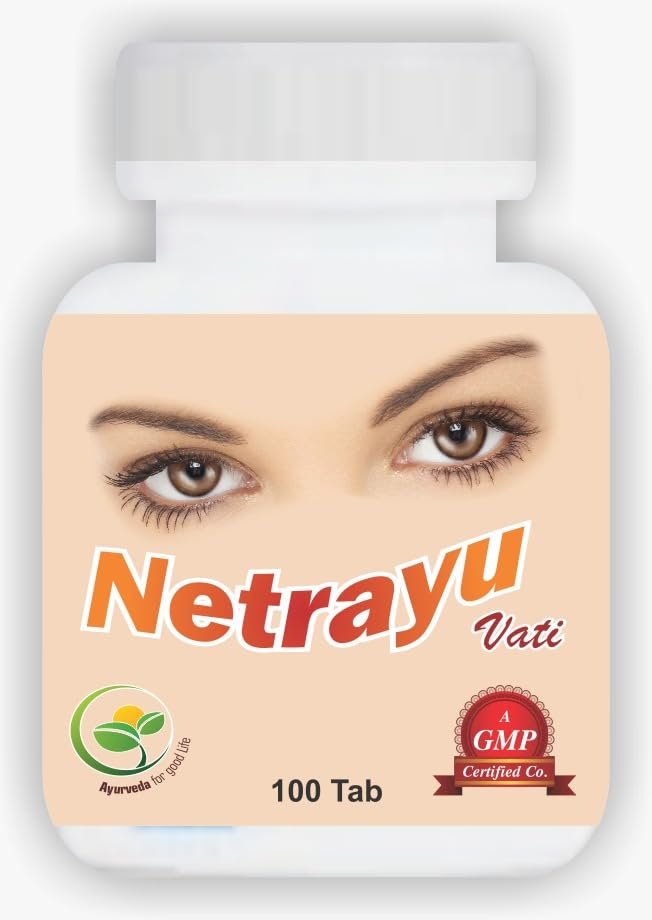 Dr. Totala Netrayu Vati 100 Tablets | Eye Wellness Support | Vision Comfort | Daily Eye Care | Herbal Care | Gentle Home Use | Natural Eye Balance