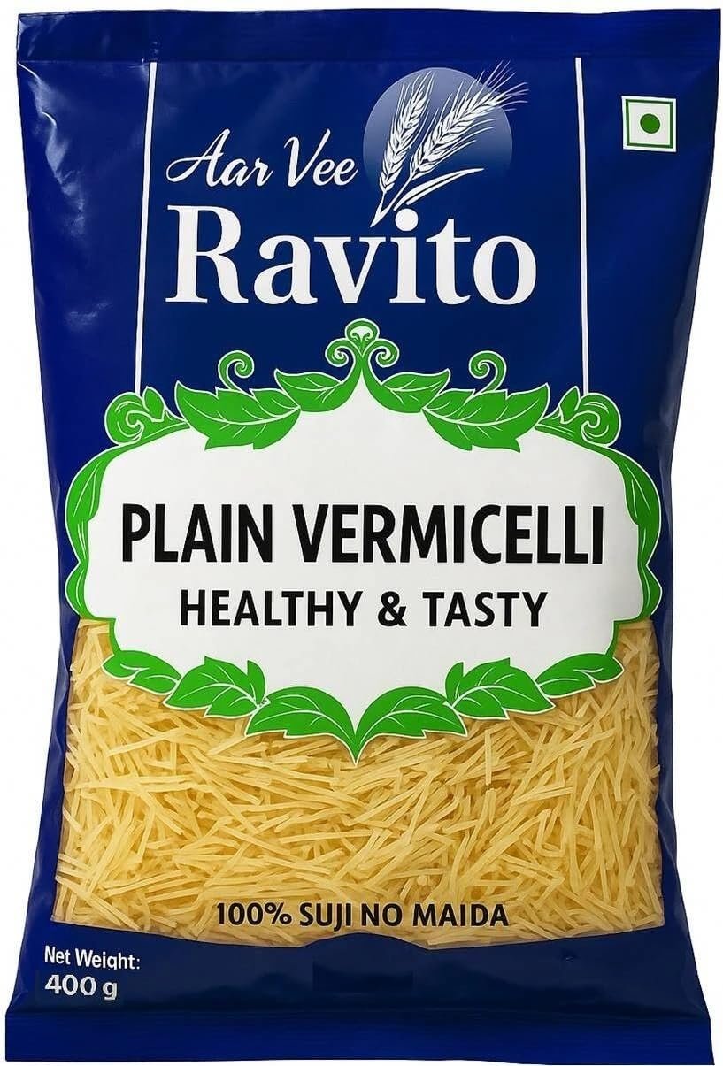 AarVee Ravito Plain Vermicelli, 400g, Healthy and Tasty
