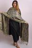 28Rajya Banarasi Silk Blend Dupatta, Multicolour Floral Pattern with Zari Border, Tassel Detailing, Ethnic Style (Grey, Banarasi2) view 2