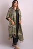 28Rajya Banarasi Silk Blend Dupatta, Multicolour Floral Pattern with Zari Border, Tassel Detailing, Ethnic Style (Grey, Banarasi2) view 3