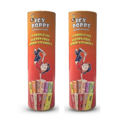 ICY POPPS Edible Ice Sticks | Comes with 11 Refreshing Flavours | Mango, Guava, Orange, Kala Khatta & More | Gluten-Free with Added Vitamin C | Refreshing Treat for Kids (Assorted_pack_of_22)